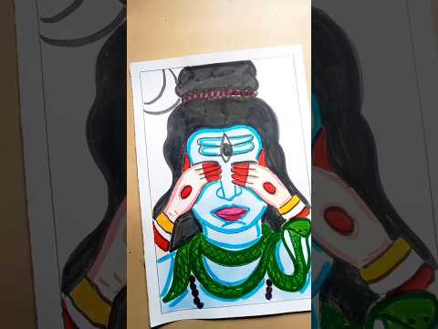 Mahadev and mata parbati drawing 🙏❤️#mahadev #mataparvati #shorts #art