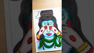 Mahadev and mata parbati drawing 🙏❤️#mahadev #mataparvati #shorts #art