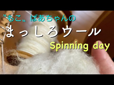 【糸紡ぎ】あいぼくウール〝もこ〟／Spinning wool