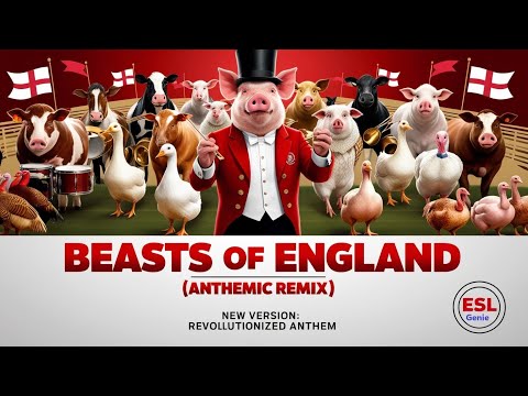 George Orwell's Animal Farm:  Beasts of England Song  (Anthemic Remix )  #animalfarm #eslsong