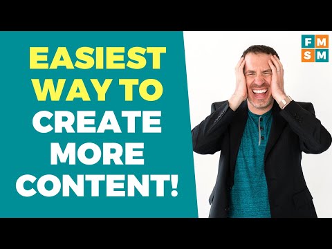 The Easiest Way To Create More Content