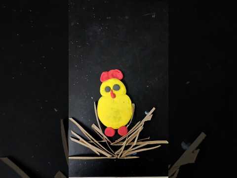 Clay hen#diy#diytutorial #easy#hen#farm#easy#satisfying #cartoon#handmade