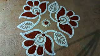 aadi madham32🌺Easy  rangoli designsbeginners 🌺Friday rangoli🌺Simpleflower muggulu@kaalaithendral