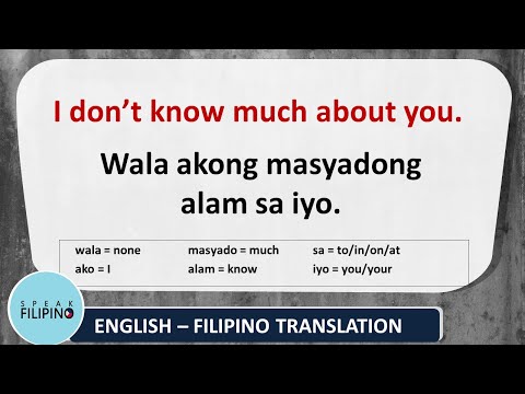 COMMONLY USED FILIPINO PHRASES! #24(English-Tagalog)