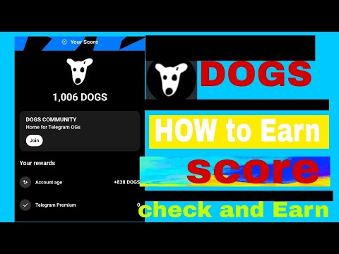 Check and Earn DOGS  Reword New Telegram Dogs house bot how to  get score