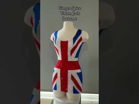 Rhinestone Ginger Spice Union Jack dress #spicegirls