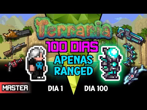 PASSEI 100 DIAS APENAS DE RANGED NO TERRARIA MASTER MODE 1.4.4.9 - Tyrzinho