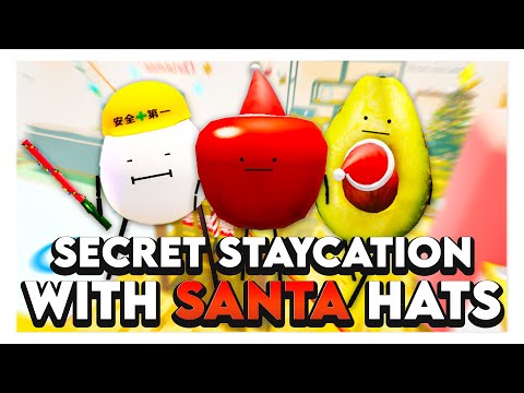 Roblox SECRET STAYCATION FOODS WITH SANTA HATS! 🎅