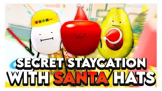 Roblox SECRET STAYCATION FOODS WITH SANTA HATS! 🎅