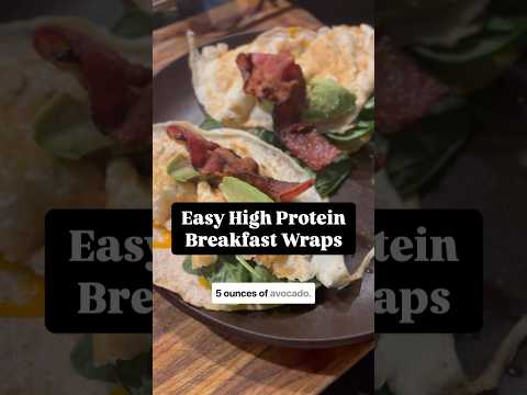 Easy High Protein Breakfast Wrap 🌯🍳🥓🥑