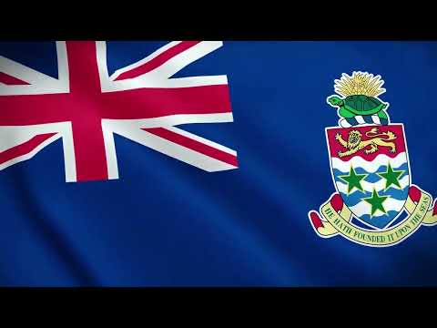 [10 Hours] Cayman Islands Flag Waving - Video & Audio - Waving Flags