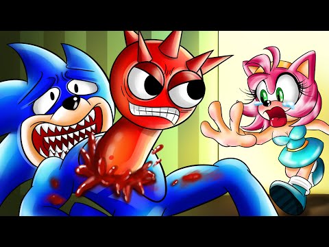 Raddy Hiding Inside Shin Sonic's Stomach?! | Incredibox Sprunki & The Sonic Tapes Animation