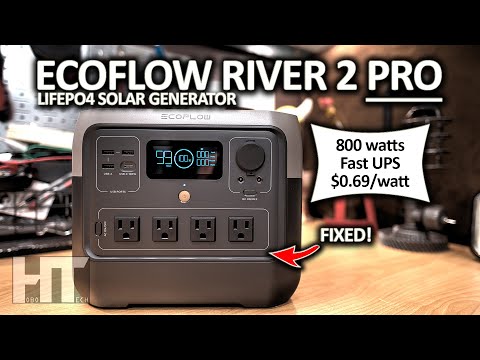 EcoFlow River 2 PRO 800w LiFePo4 UPS Power Station Solar Generator Review