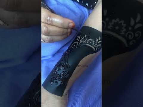 How to apply fast henna on henna stencil |Henna by nimzara| Insta:Henna_by_nimzara  #henna #stencil