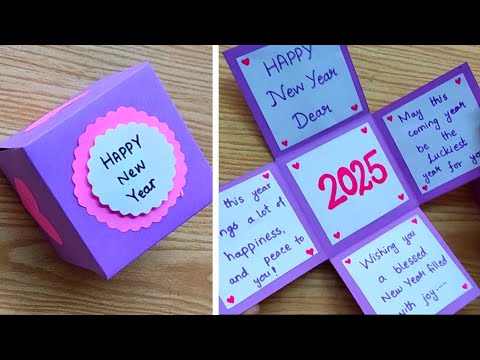 DIY : Beautiful New Year 2025 Gift Box / How to make new year explosion box / happy new year gift