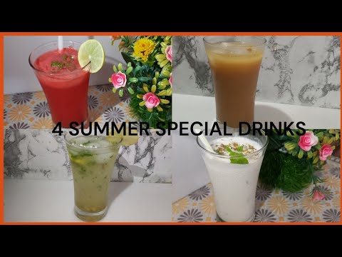 4 Healthy and Refreshing Homemade Summer Drinks | Summer Cool Drinks