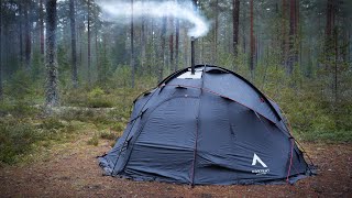 24 hours solo overnighter in Nortent Gamme 6 hot tent