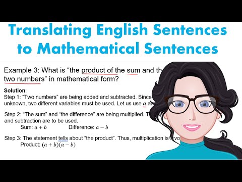 Translating English Sentences to Mathematical Sentences | Grade 7 Math