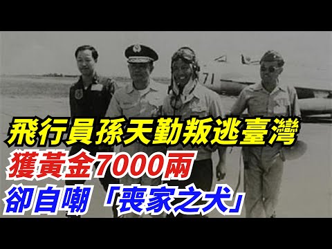 83年，飛行員孫天勤叛逃臺灣，獲黃金7000兩，卻自嘲「喪家之犬」【創史館】#歷史#歷史故事#歷史人物#奇聞