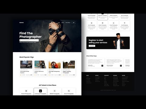 Build a Responsive Photography Portfolio Website HTML CSS & JavaScript - Complete Tutorial