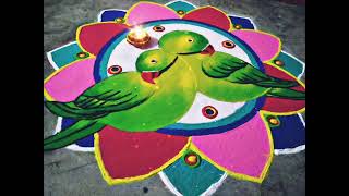 parrot Rangoli #chhattisgarh suwa geet