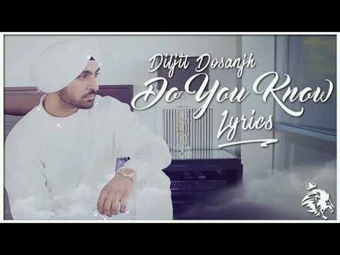 Do You Know | Diljit Dosanjh | New Song|Bollywood song | Hindi Song ☝️|