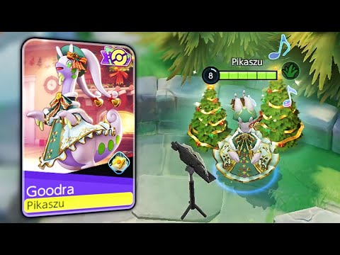 Goodra Default vs Holiday Style Holowear Comparison - Pokemon Unite