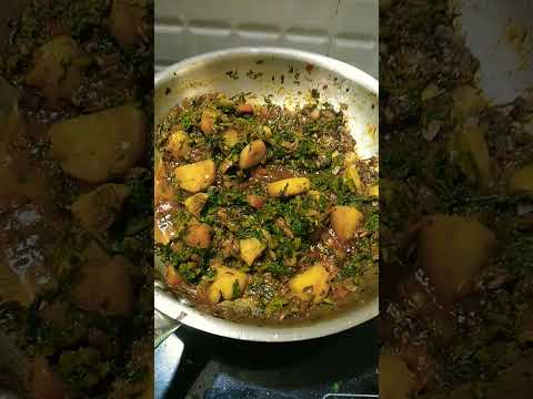 Palak aur aaloo ki sabji#palak #aaloo