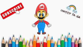 How to draw Super Mario | Super Mario drawing