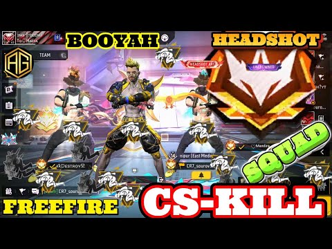 CS RANK 4X4 BOOYAH GAMEPLAY GARENA FREEFIRE MAX