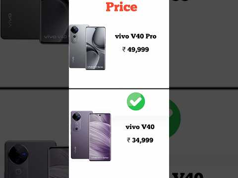 vivo v40 pro  vs vivo v40 | Konsa phone lena chahiye | Full comperijon in short