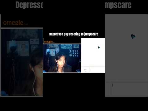 depressed guy reacting to jumpscare