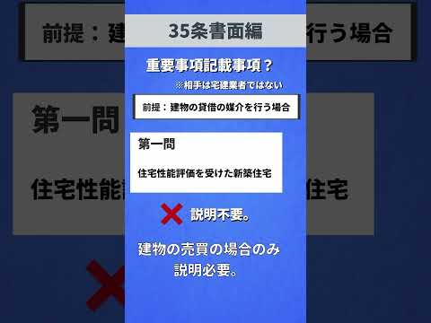 スキマ時間で宅建知識チェック！35条書面編！第1回！