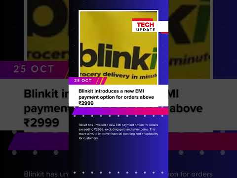 Blinkit introduces a new EMI payment option for orders above ₹2999 #blinkit #offers #emi #technews