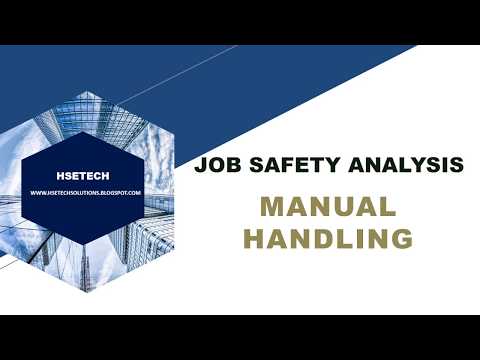 JOB SAFETY ANALYSIS    Manual Handling