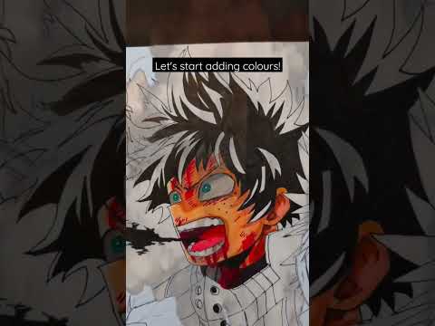 Adding colors to My Hero Academia drawing #mhafanart #myheroacademiafanart #fyp #mha #myheroacademia