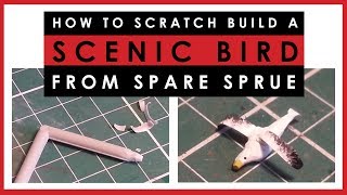 How to make a scenic prop bird for scale model dioramas out of old spare sprue