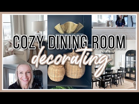 DINING ROOM DECORATING 2024 | HOW TO DECORATE CABINET SHELVES