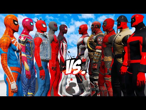 TEAM SPIDER VS TEAM DEADPOOL  - SPIDER-MAN BATTLE - EPIC SUPERHEROES WAR