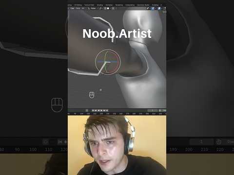 Noob vs Pro artist: creating hand straps #blendertutorial #blender #blendercommunity #blender3d #b3d