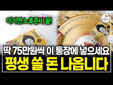 딱 75만원만 이렇게 준비하세요. 노후에 쓸 돈 나옵니다. (해커스 금융 일타강사 송영욱)