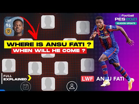 WHERE IS ANSU FATI 🤔 ?? FULL DETAILS • PES 2021 MOBILE