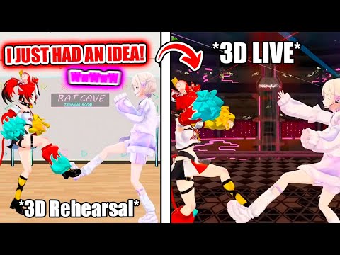 Bae Comes Up With a Silly Dance Move With Bancho, Then They Do It in Her Official 3D Live【Hololive】