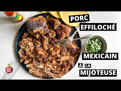 PORC EFFILOCHÉ MEXICAIN À LA MIJOTEUSE 🌮 🐷 Birria tacos