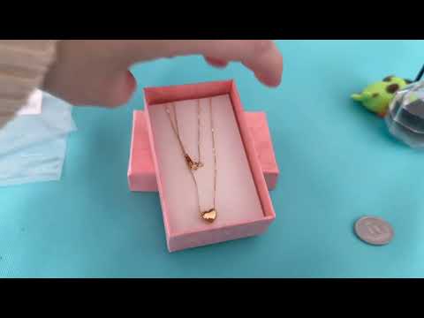 K18 japan gold heart necklace so cute