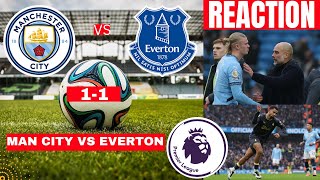 Man City vs Everton 1-1 Live Premier League Football EPL Match Commentary Score Highlights Boxing D