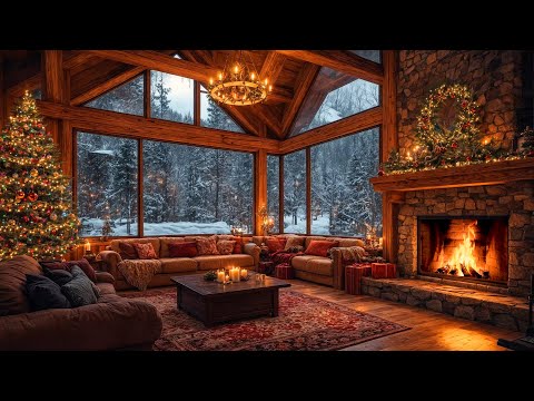 Relaxing Christmas Jazz Music 🎄 Winter Cozy Christmas Ambience ~ Warm Christmas Jazz Instrumental 🎁