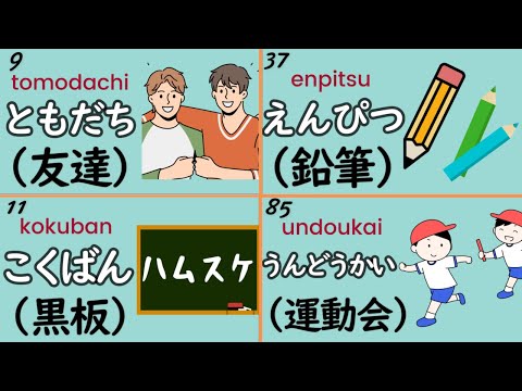 Japanese Vocabulary: 100 Japanese Words about School