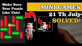 Mini Games Puzzle 21 July Solved | Daily Reward Hamster Kombat Mini Games.