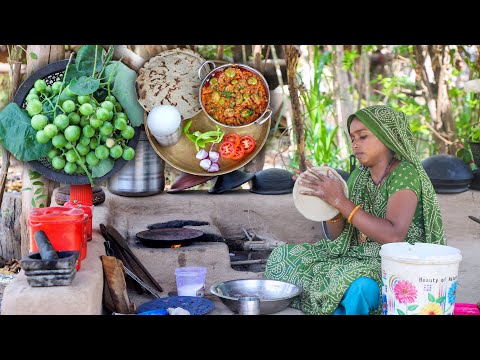 Organic Village Food | Lunch Cooking In Village  For Family | Gunda Nu Shaak